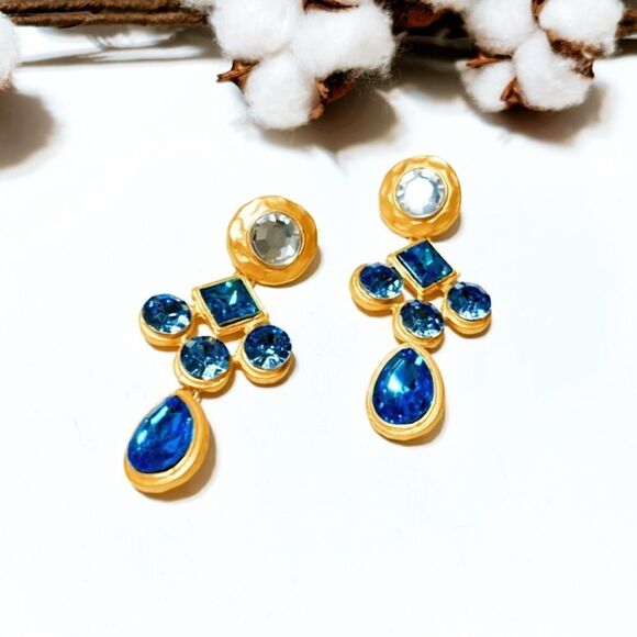 Crystal drop earrings N32 - Picture 1 of 5